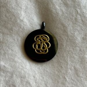 Tous Black Pendant with Gold Design